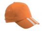 Sapca Triband din bumbac personalizare color, portocalie cu dungi albe